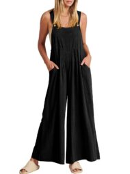 Sleeveless Wide Leg Jumpsuit with Pockets (Buy 2 Free Shipping) - Image 5