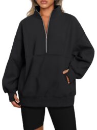 Women's Half Zip Oversized Sweatshirt with Pockerts (Buy 2 Free Shipping) - Image 13
