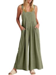 Sleeveless Wide Leg Jumpsuit with Pockets (Buy 2 Free Shipping) - Image 10