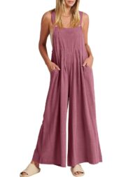 Sleeveless Wide Leg Jumpsuit with Pockets (Buy 2 Free Shipping) - Image 11