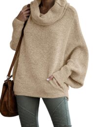 Women's Cowl Neck Pullover Sweaters with Pockets (Buy 2 Free Shipping) - Image 4