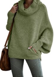 Women's Cowl Neck Pullover Sweaters with Pockets (Buy 2 Free Shipping) - Image 3