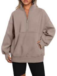 Women's Half Zip Oversized Sweatshirt with Pockerts (Buy 2 Free Shipping) - Image 10
