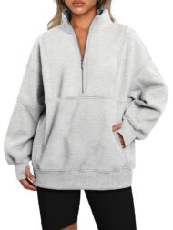 Women's Half Zip Oversized Sweatshirt with Pockerts (Buy 2 Free Shipping) - Image 7