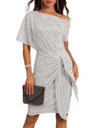 Women's Off Shoulder Sequins Bodycon Dress (Buy 2 Free Shipping) - Image 12