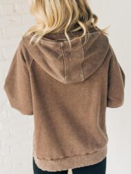 Women's 3/4 Zip Acid Washed Hoodie (Buy 2 Free Shipping) - Image 8