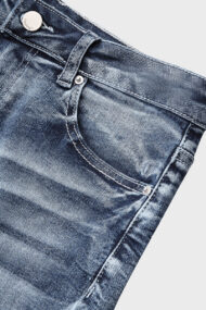 90s Vintage Embroidery Pocket Low Waist Jeans - Image 9