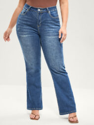 Bootcut Very Stretchy Mid Rise Medium Wash Sculpt Waist Jeans - Image 7
