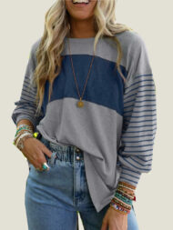 Women's Cute Color Block Long Sleeve Casual Top (Buy 2 Free Shipping) - Image 5