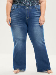 Bootcut Very Stretchy Mid Rise Medium Wash Sculpt Waist Jeans - Image 11