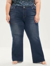Bootcut Very Stretchy Mid Rise Medium Wash Sculpt Waist Jeans - Image 5
