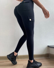 Women's Pocket Sexy Stretch Leggings Fitness Track Pants - Image 5