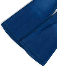 Ladies Flared High Waist Denim Button Stretch Trousers - Image 14