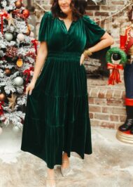 Women's Velvet Tiered Maxi Dress (Buy 2 Free Shipping) - Image 3