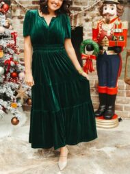 Women's Velvet Tiered Maxi Dress (Buy 2 Free Shipping) - Image 4