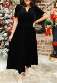 Women's Velvet Tiered Maxi Dress (Buy 2 Free Shipping) - Image 7