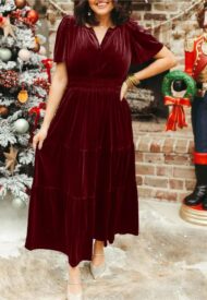 Women's Velvet Tiered Maxi Dress (Buy 2 Free Shipping) - Image 8