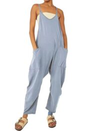 New Wide Leg Jumpsuit with Pockets (Buy 2 Free Shipping) - Image 15