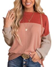 Women's Crewneck Color Block Ribbed Tops (Buy 2 Free Shipping) - Image 6