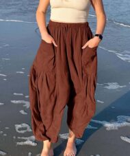 Women‘s Casual Linen Blend Palazzo Pants (Buy 2 Free Shipping) - Image 3