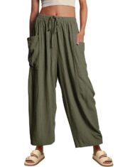 Women‘s Casual Linen Blend Palazzo Pants (Buy 2 Free Shipping) - Image 11