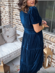 Women's Velvet Tiered Maxi Dress (Buy 2 Free Shipping) - Image 5